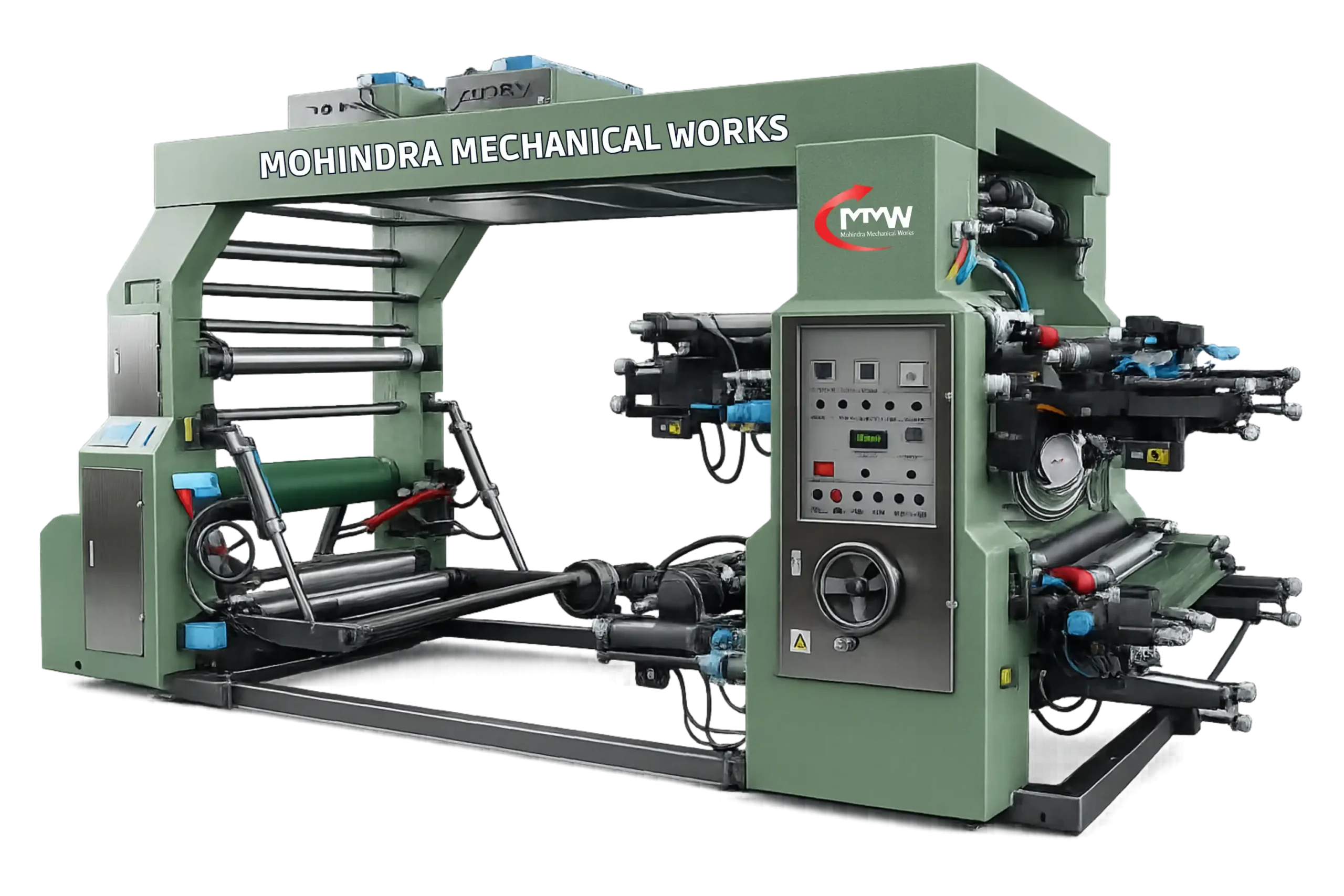 Four Colour Flexo Printing Machine with Slitting Sheet Cutter Four Colour Flexo Printing Machine with Slitting Sheet Cutter