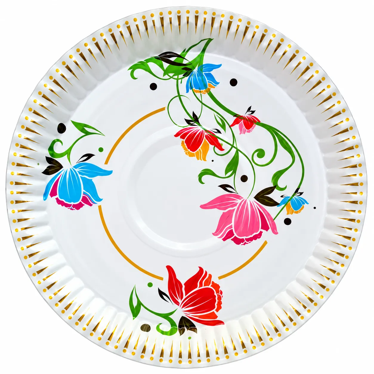 Colour printed laminated paper plates Colour printed laminated paper plates