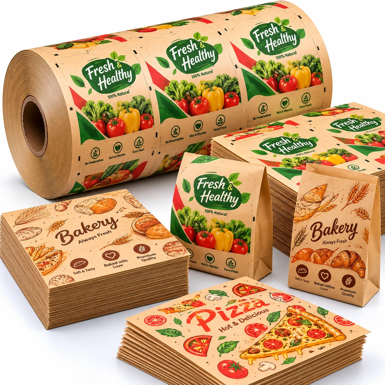 Flexographic printed web output