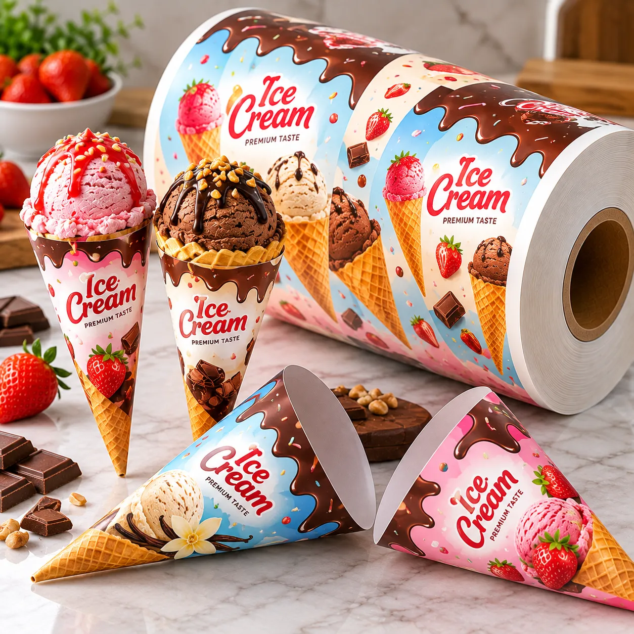 Paper cone sleeve production