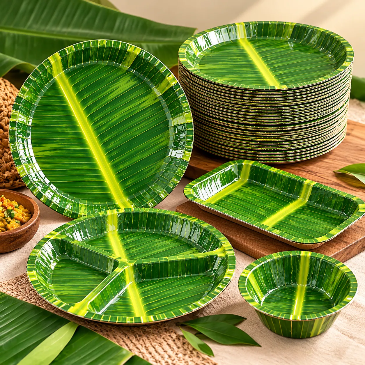 Kela patta plate production Kela patta plate production