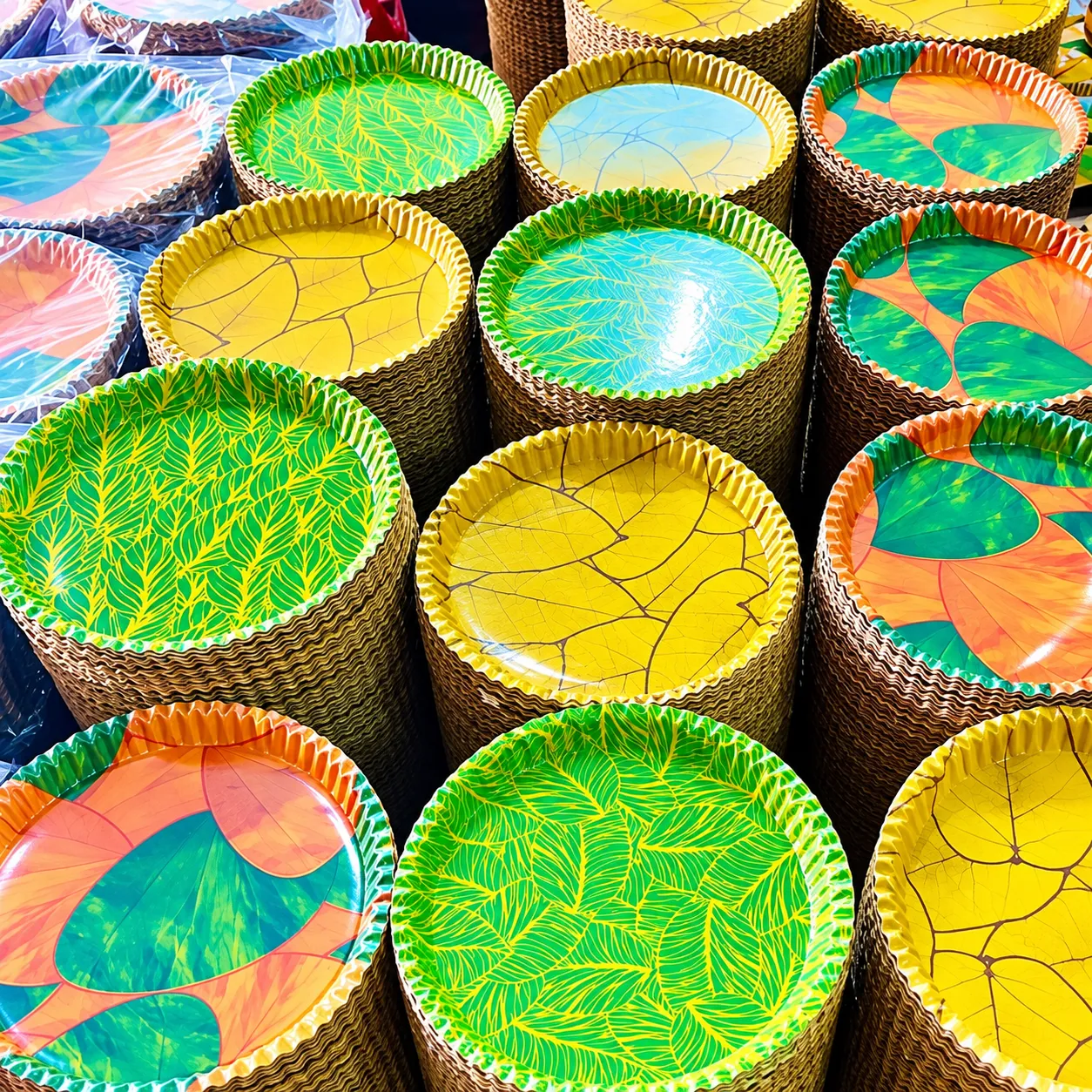 Printed laminated paper plates Printed laminated paper plates