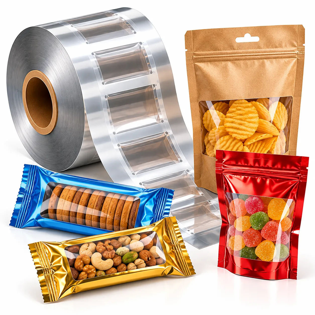 Metalized packaging window formats Metalized packaging window formats