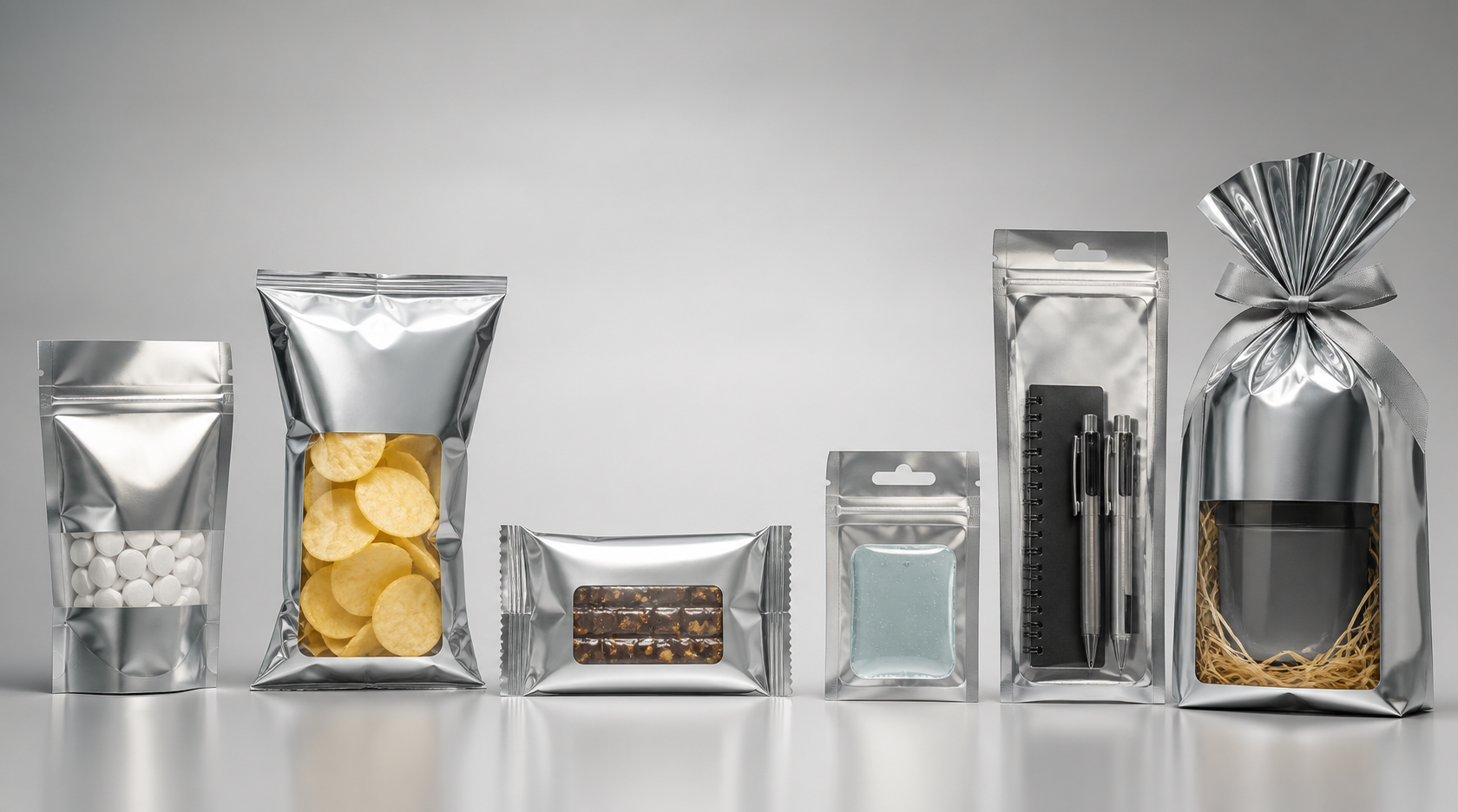 Metalized film window package outputs