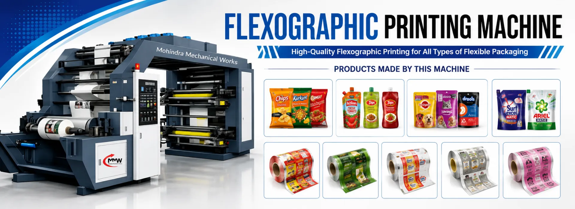 FLEXOGRAPHIC PRINTING MACHINE - Mohindra Mechanical Works FLEXOGRAPHIC PRINTING MACHINE - Mohindra Mechanical Works