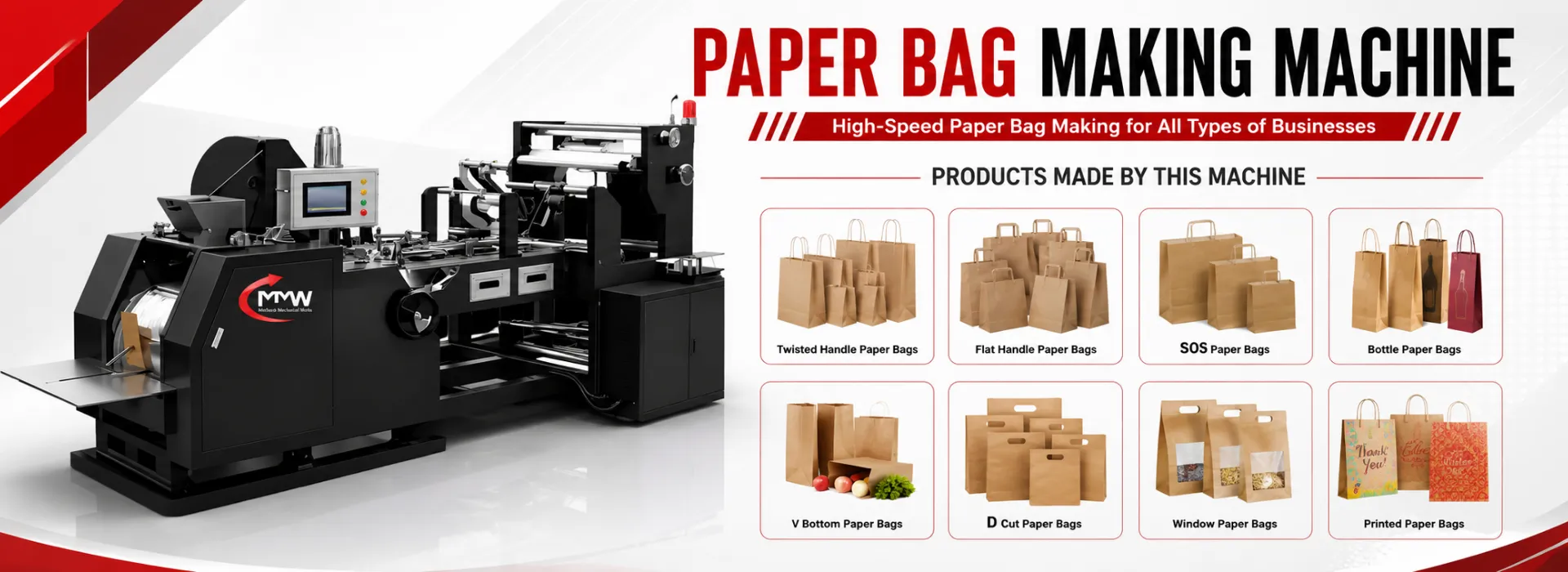 PAPER BAG MAKING MACHINE - Mohindra Mechanical Works PAPER BAG MAKING MACHINE - Mohindra Mechanical Works